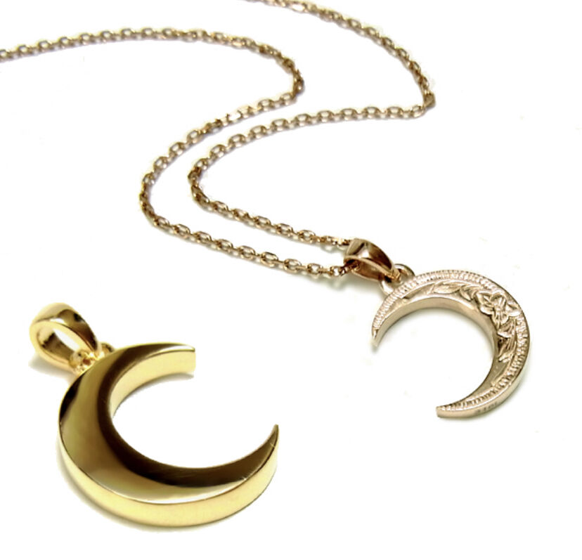 ハワイアンジュエリー　三日月 チェーン込 三日月×ハワイアンジュエリー ネックレス | fortuna esse