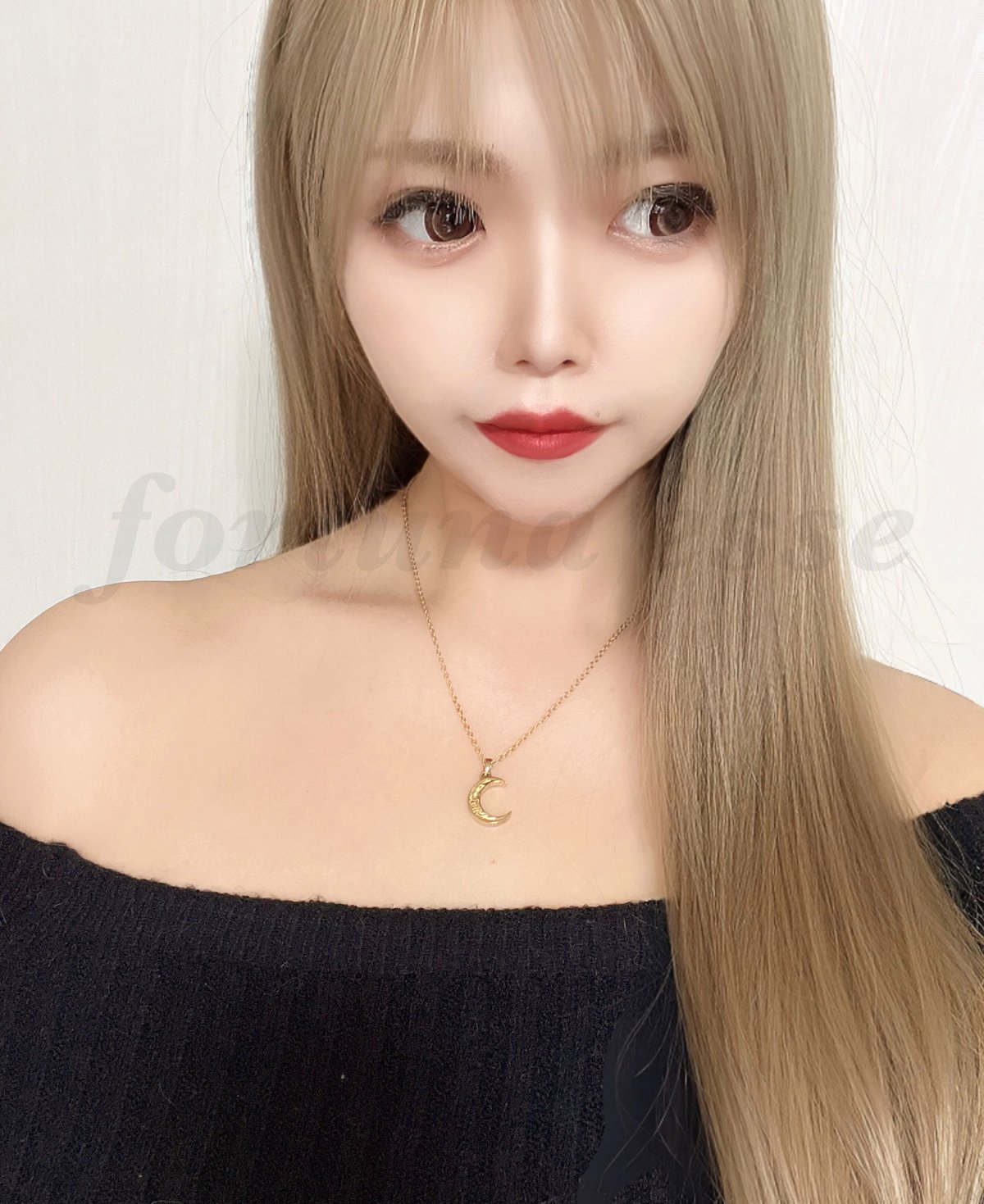 チェーン込 三日月×ハワイアンジュエリー ネックレス | fortuna esse