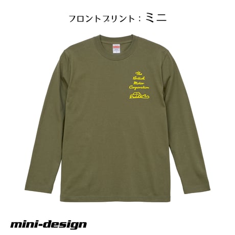 KYOTO BMW MINI 長袖Tシャツ【京都】ライトオリーブ＆イエロー