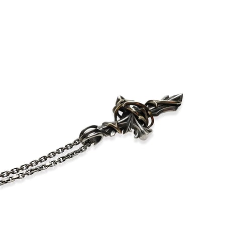 エムズコレクションM's collection クロス ネックレス  シルバー925 十字架 10金 イバラ  銀 ハンドメイド ジュエリー BOOWY 氷室京介 パーソナルジーザス XP-016
