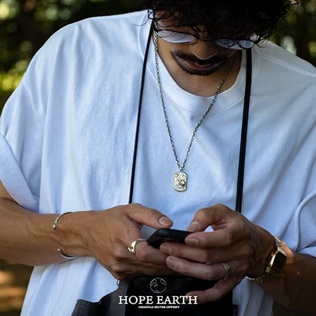 HOPE EARTH ホープアース スターリングシルバー　ネックレス　T-2arabesque_K18YG_vintage　（HE-T2-16）