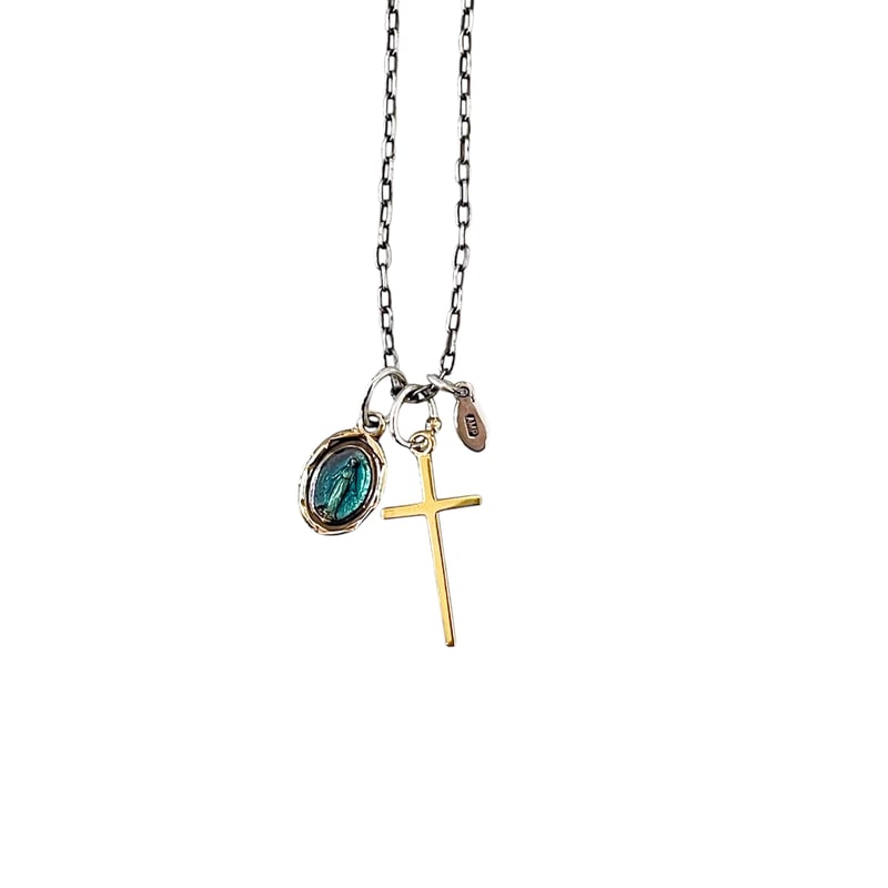 amp japan アンプジャパン Epoxy Mary & Cross Necklace 1