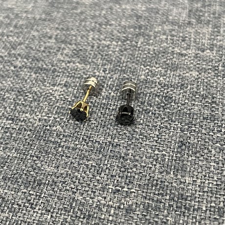 Zanipolo Terzini ザニポロ・タルツィーニ サージカルステンレス製ピアス ブラックジルコニア ZTE3646UX-YGBK 1点