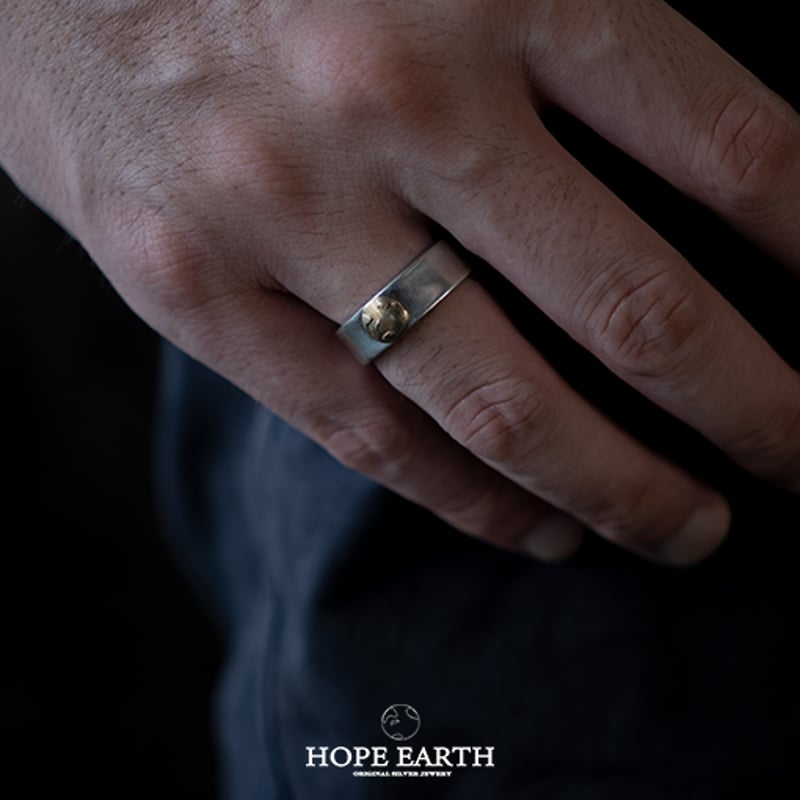 在庫あり HOPE EARTH ホープアース K18YG シルバーリング HE-R1-3 | 