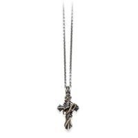 エムズコレクションM's collection クロス ネックレス  シルバー925 十字架 10金 イバラ  銀 ハンドメイド ジュエリー BOOWY 氷室京介 パーソナルジーザス XP-016