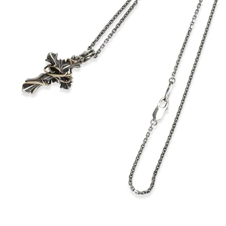 エムズコレクションM's collection クロス ネックレス  シルバー925 十字架 10金 イバラ  銀 ハンドメイド ジュエリー BOOWY 氷室京介 パーソナルジーザス XP-016