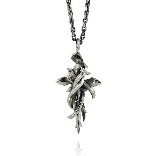 M's collection/エムズコレクション フレアクロス ネックレス シルバー
