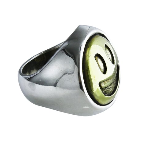 TRAVIS WALKER トラヴィスワーカー BRASS/SILVER EMOJI IN SIGNET RING