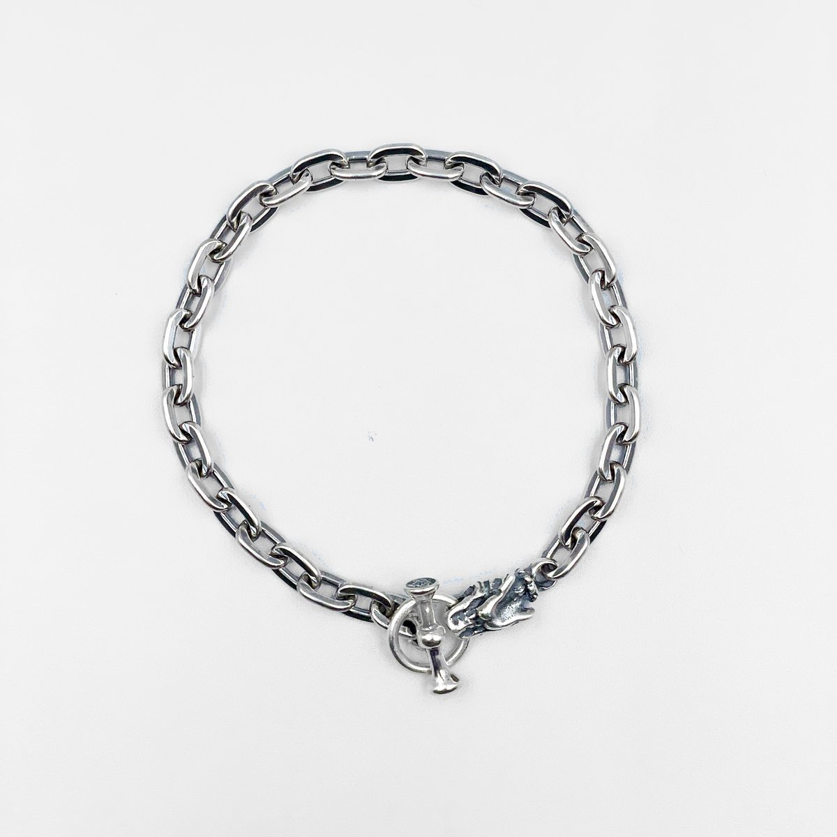 アクセサリー TRAVIS MEATLINK WITH 4 GARGOYLE BRACELET MEAT LINK WITH 4 GARGOYLE BRACELET WITH T-BAR CZ | ブレスレット