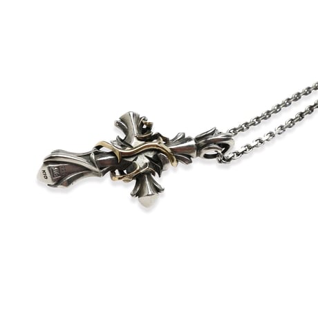 エムズコレクションM's collection クロス ネックレス  シルバー925 十字架 10金 イバラ  銀 ハンドメイド ジュエリー BOOWY 氷室京介 パーソナルジーザス XP-016