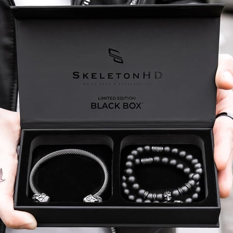 SkeletonHD スケルトンエイチディー ブレスレット SkeletonHD Black Skull Storm Box