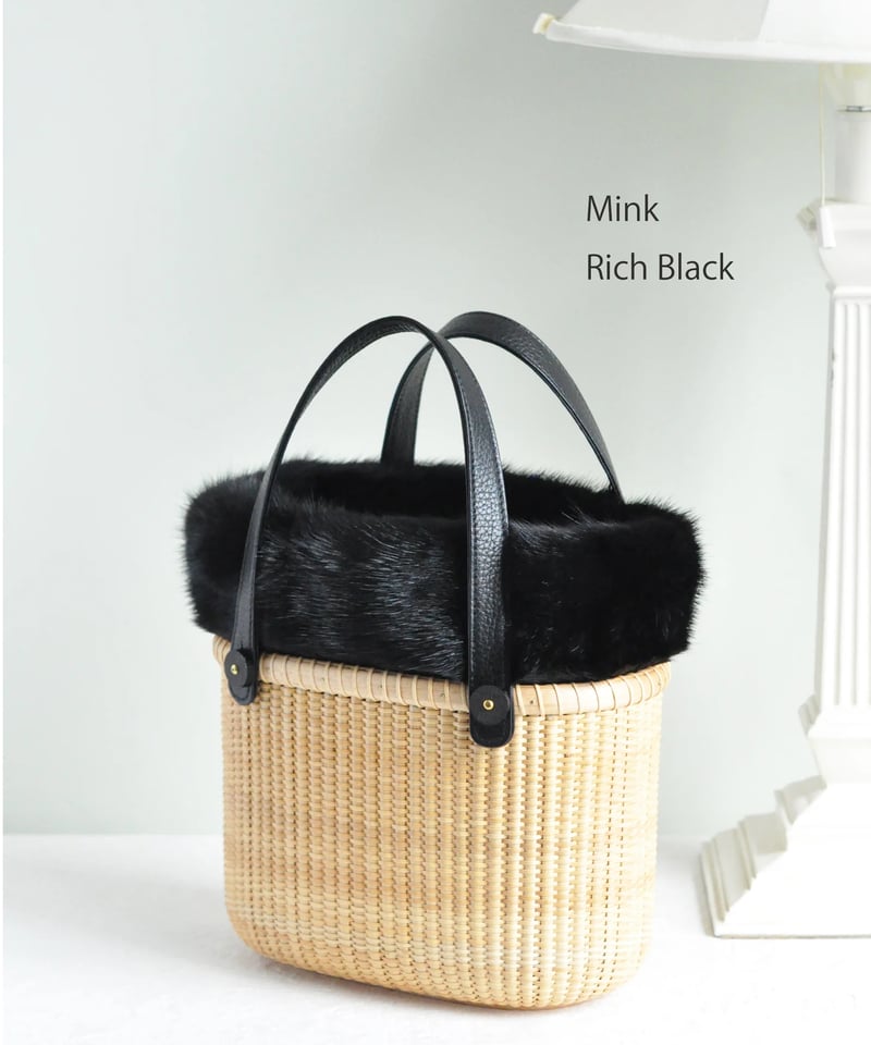 ナンタケットバスケット　ミンク付きインナーバッグ ナンタケットバスケット ミンク付きインナーバッグ ミンクファー付き