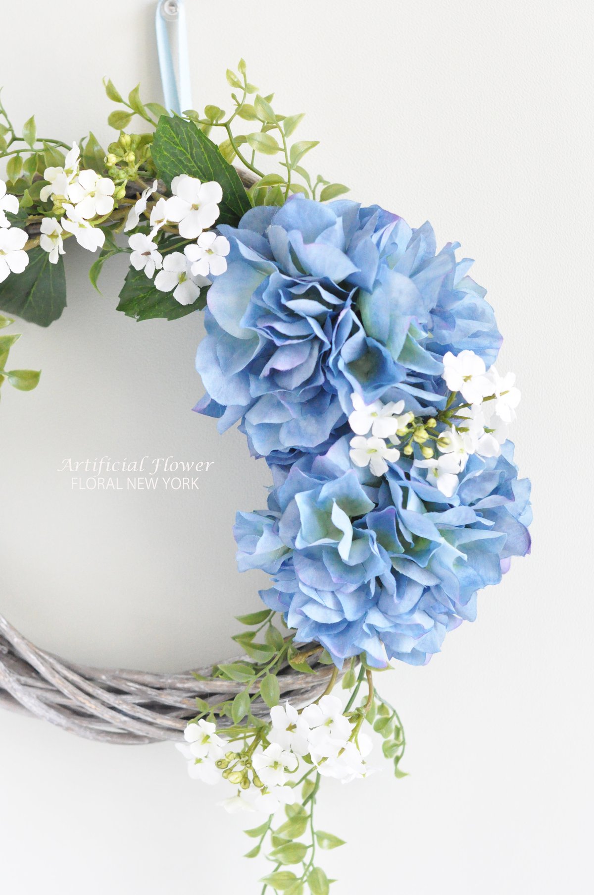 アイスグリーンの爽やかな紫陽花フライングリース