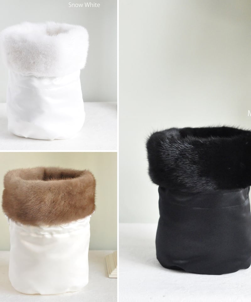 ナンタケットバスケット ミンク付きインナーバッグ ミンクファー付き