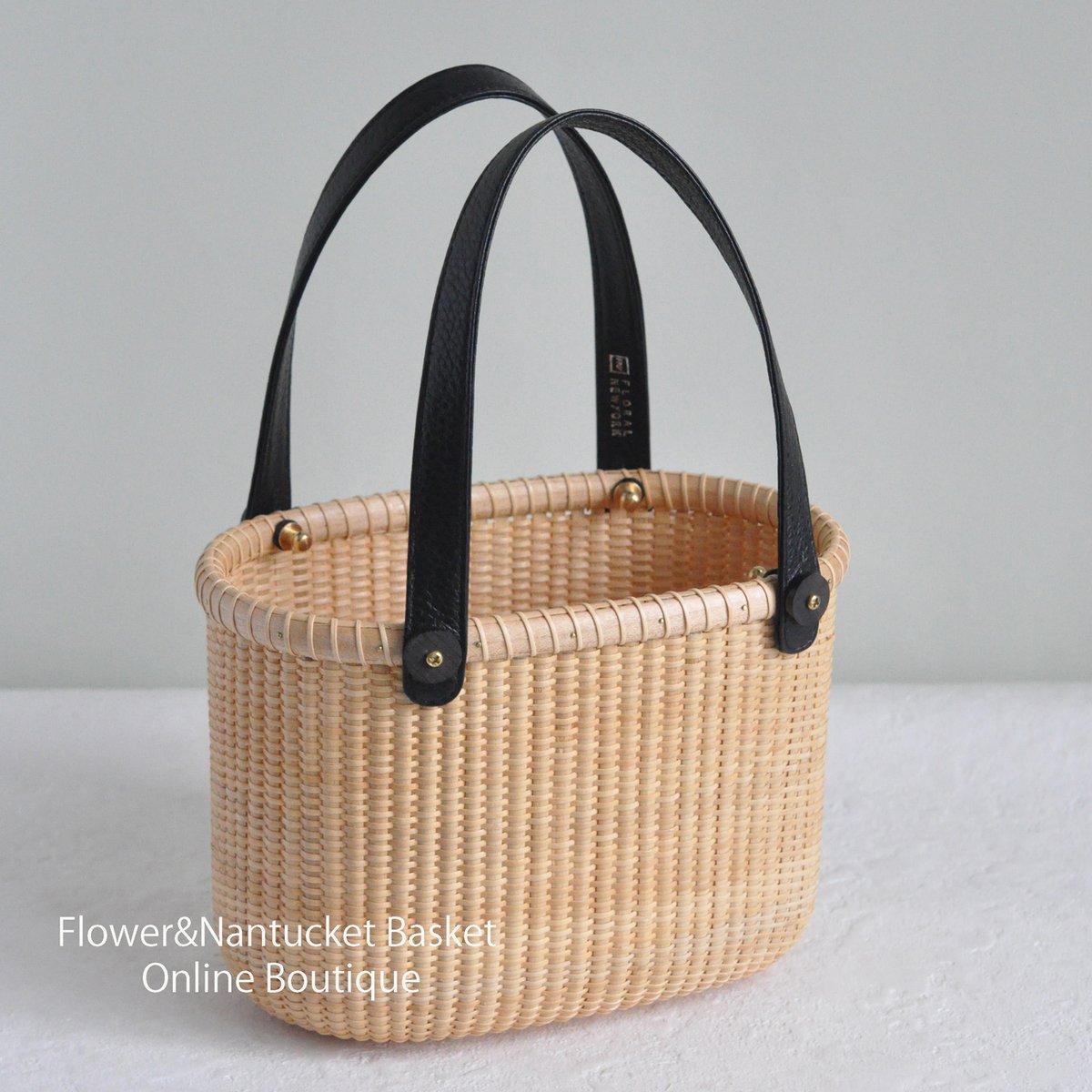 ナンタケットバスケット・ダブルワイン】・付け替えバンブーハンドル