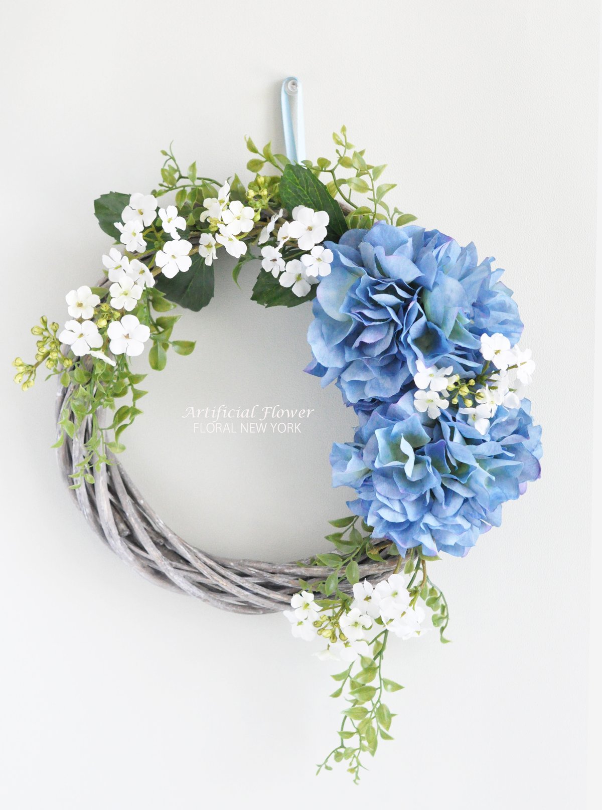 おまとめ⭐︎wreath #298 紫陽花とグリーンのオーバルリース