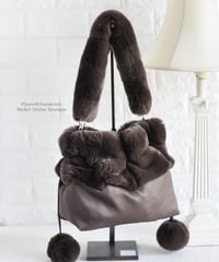 【レッキスファー付きインナーバッグ】チョコブラウン（ファーストラップ付き）