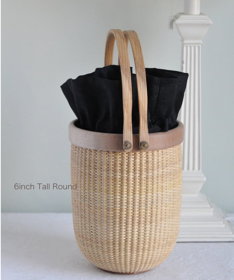 ナンタケットバスケット　6inch round ナンタケットバスケット・6インチラウンド | 兵庫県芦屋市