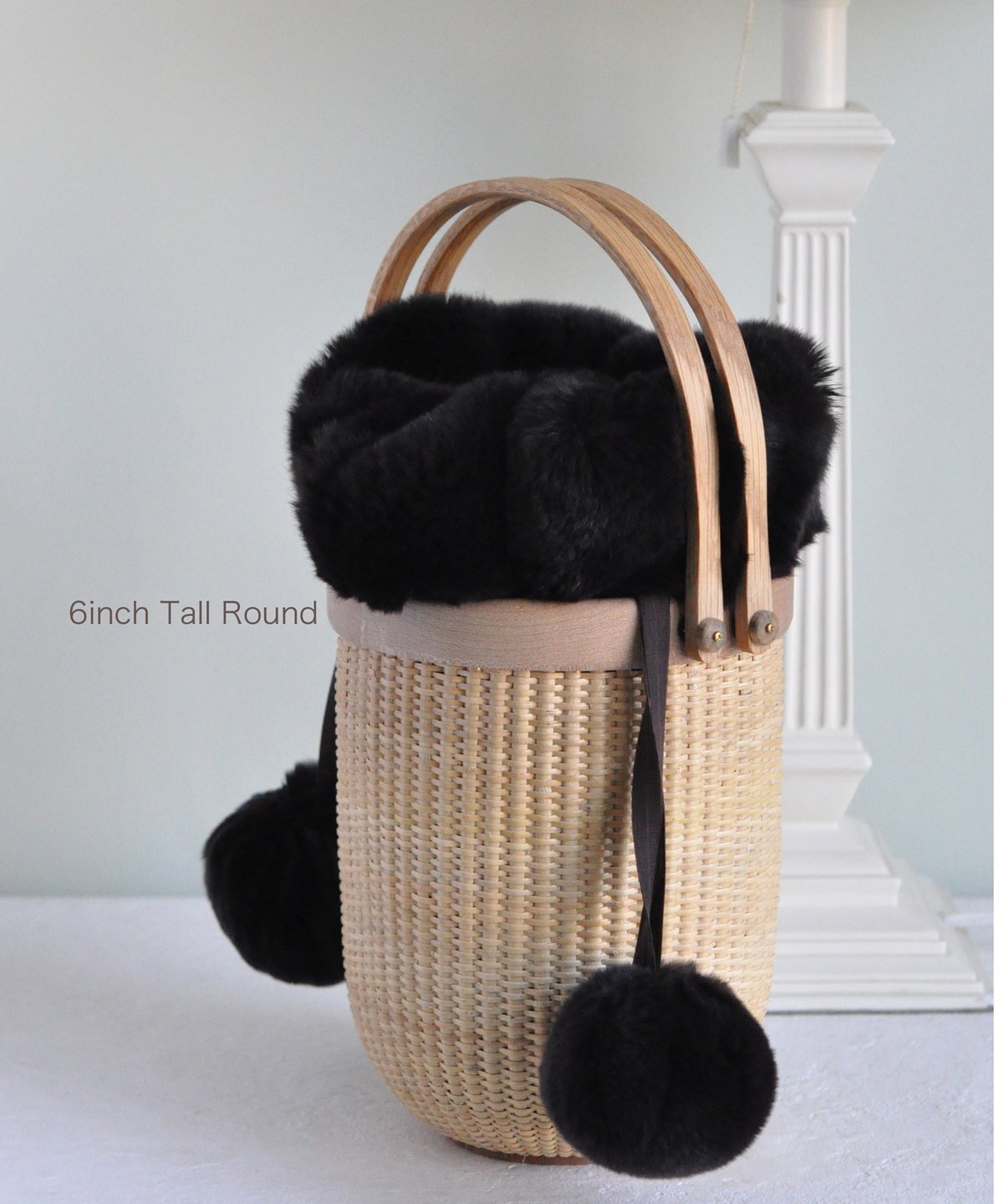 6インチラウンド（トール）・ナンタケットバスケット】インナーバッグM