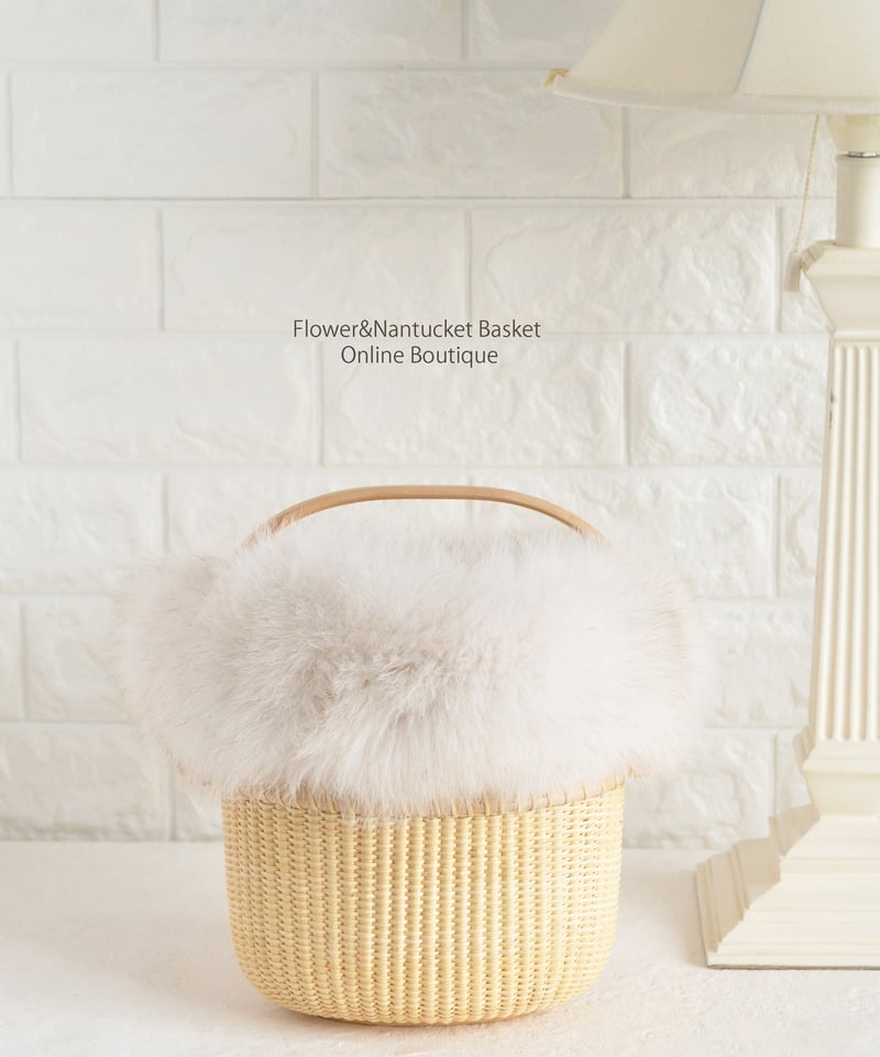 フォックスファー付きインナーバッグラウンド型】 | Flower&Nantucket