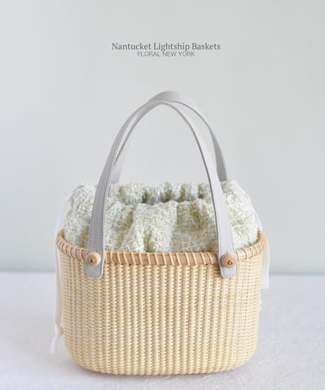 【クリームツイードインナーバッグ　Mサイズ】（日本製）