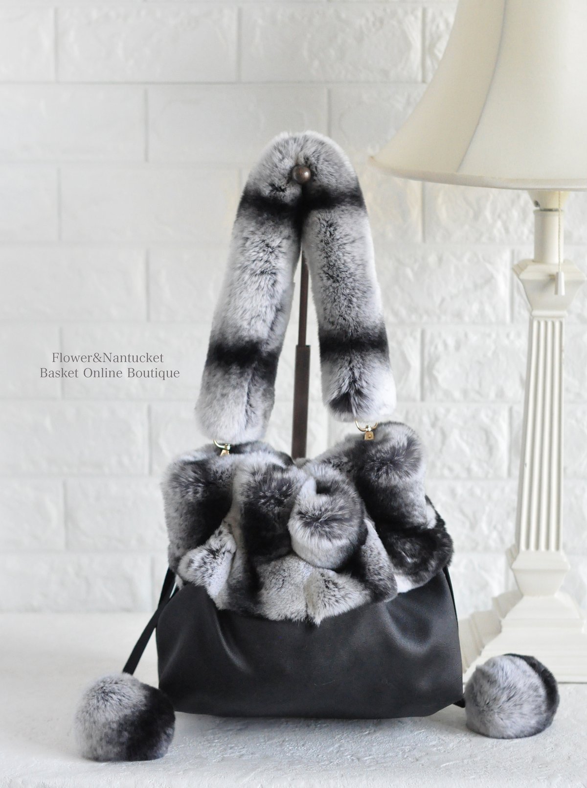 ナンタケットバスケット　新品　内袋　ファー ナンタケットバスケット&ファーうち袋&ファーチャーム ナンタケット