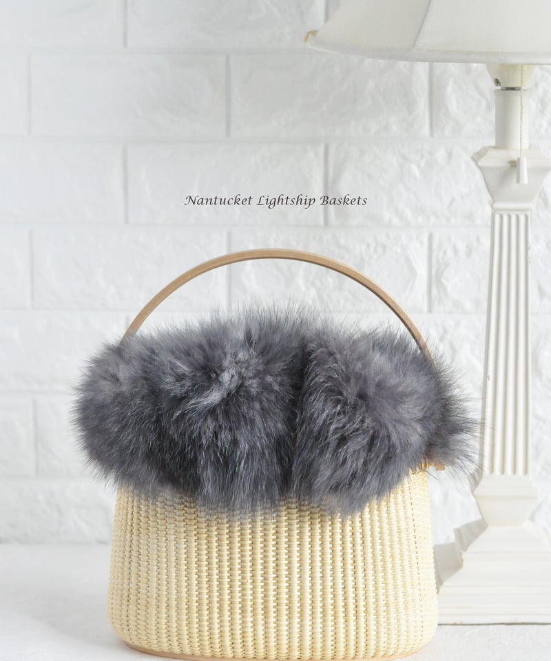 フォックスファー　　インナーバッグ フォックスファー付きインナーバッグラウンド型】 | Flower&Nantucket