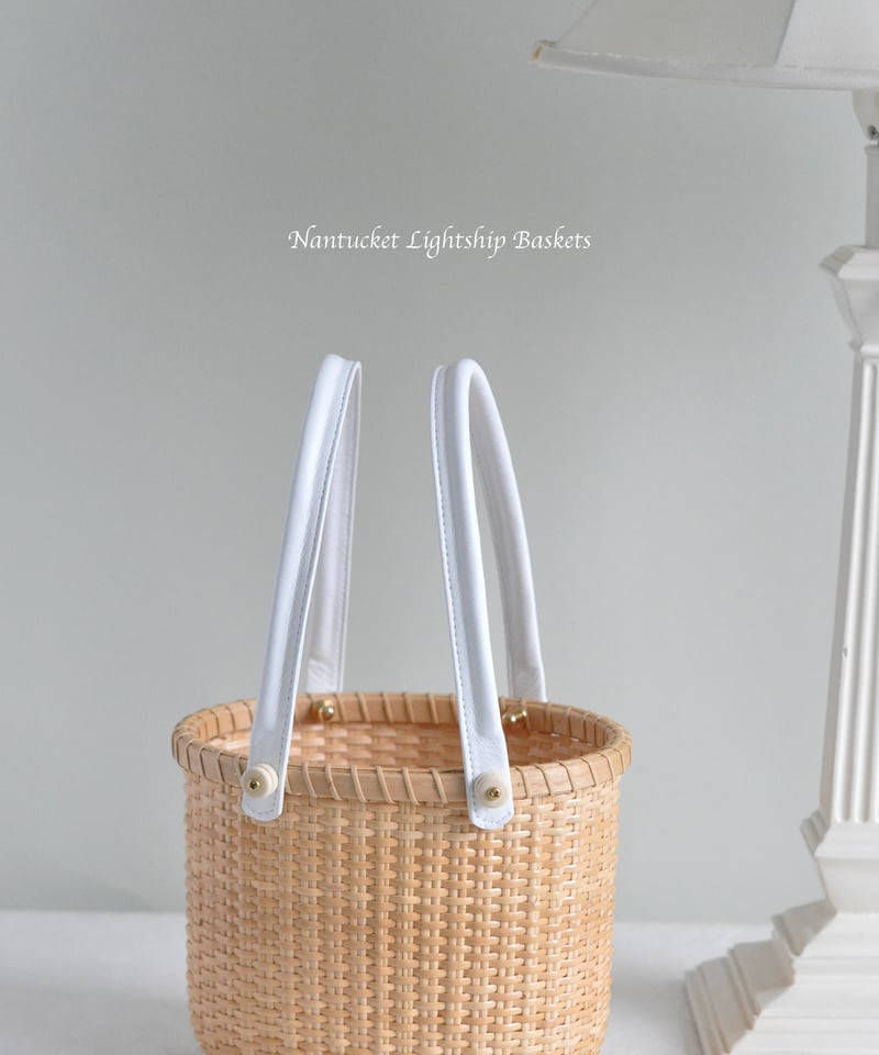 ナンタケットバスケット 7インチ オーバルパース Flower&Nantucket