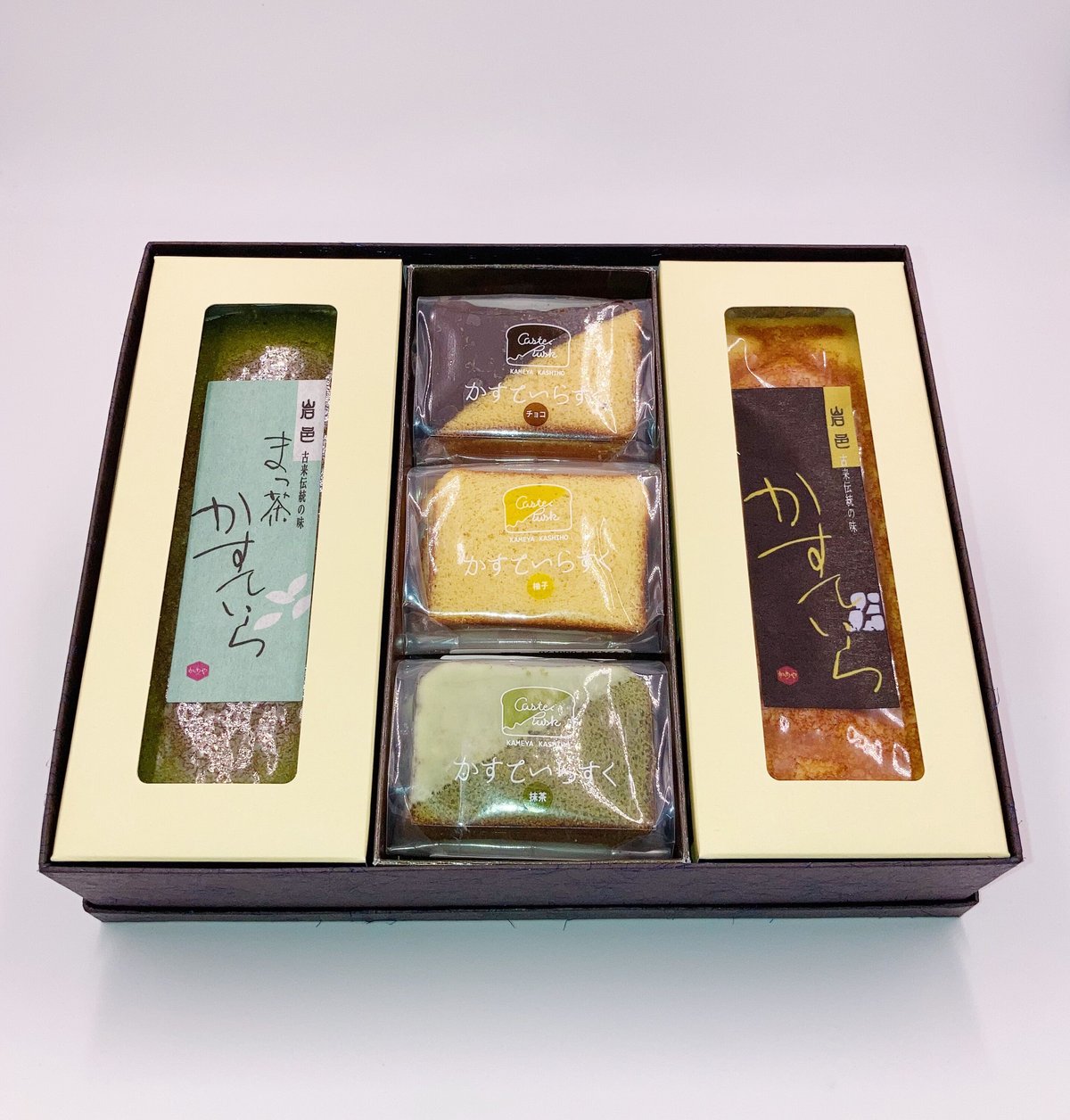 かすていらすく・かすていら詰め合わせセット【プレーン×抹茶