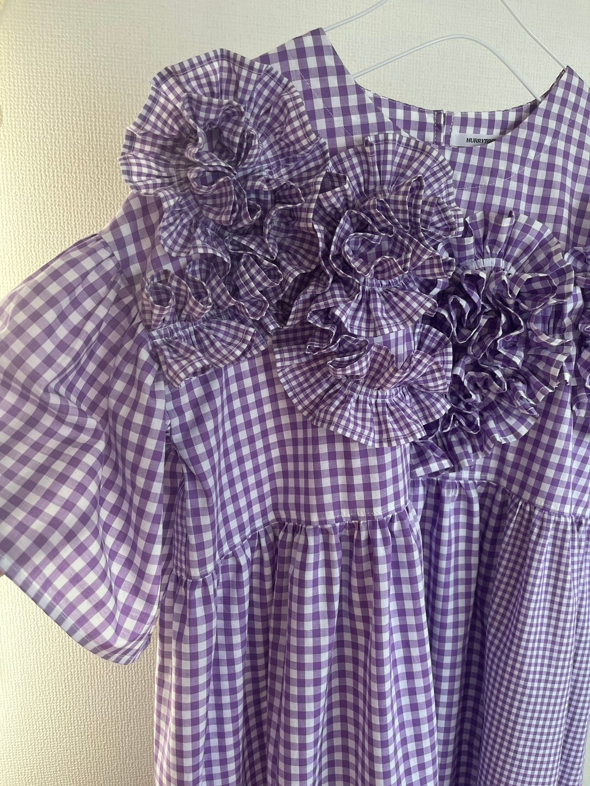 パープルギンガムチェックワンピース | HURRYTOITO ONLINE STORE