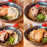冷凍）沖縄そば4種類食べ比べセット！（豚三枚肉・本ソーキ・軟骨ソーキ・てびち）