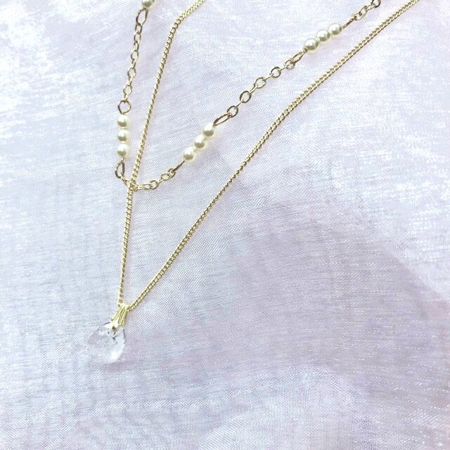 N5 スワロフスキー2連ネックレス | Merryde +5 N5 スワロフスキー2連ネックレス | Merryde +5