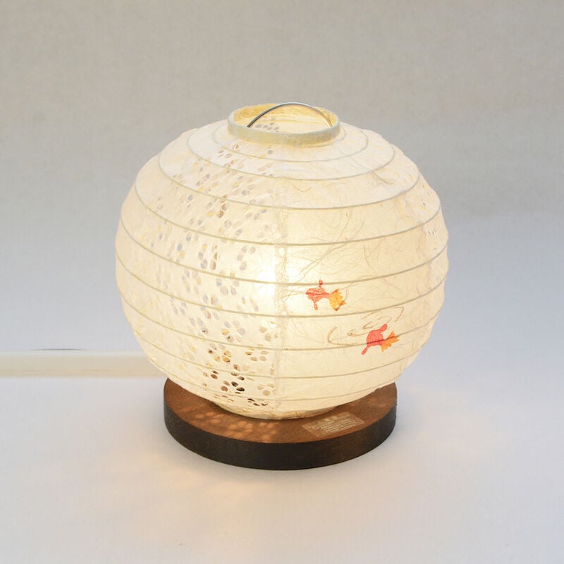 和紙　ランプスタンド　海外購入 和紙スタンド手染め -丸- | 五箇山和紙の里 ONLINE STORE
