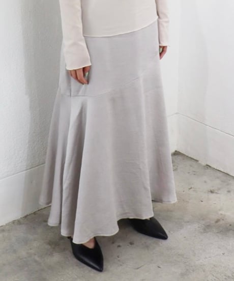 satin flare skirt