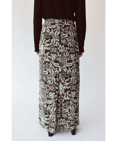 pattern long skirt