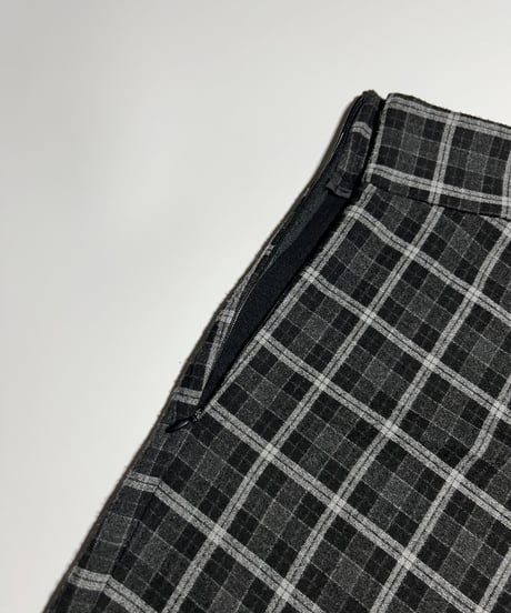 glen check black skirt