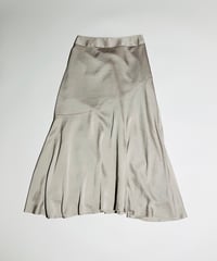 satin flare skirt
