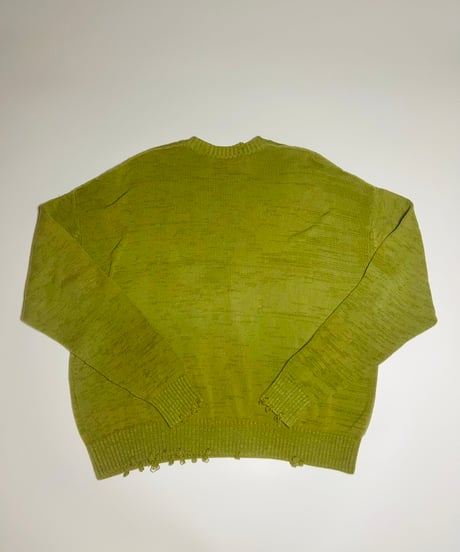 Acne Studios green damage knit