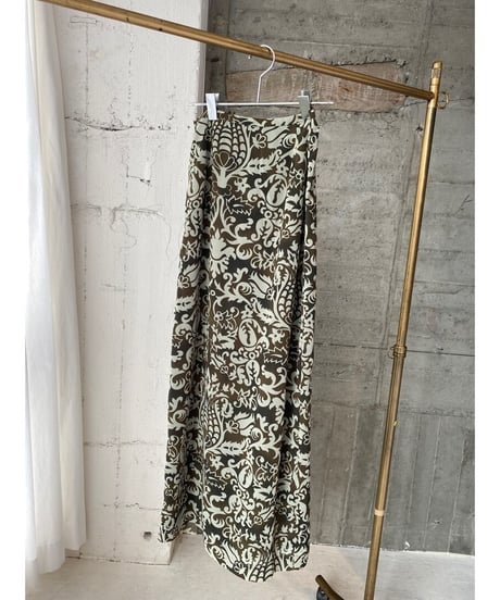 pattern long skirt