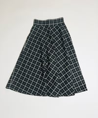 glen check black skirt