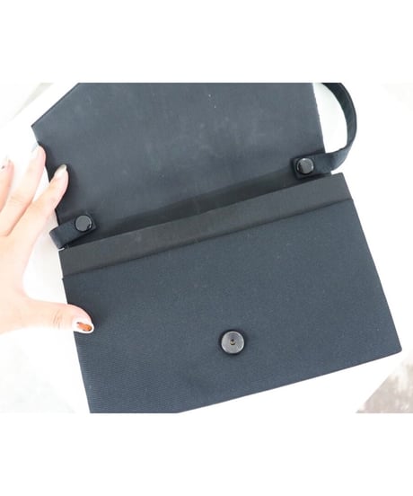 black formal hand bag