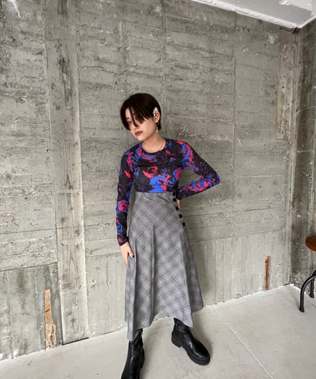 button check skirt