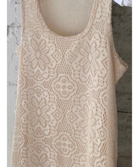 beige lace long dress