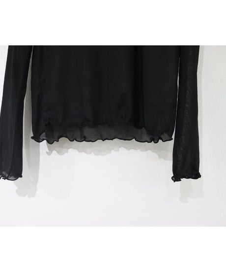 sheer top (black)