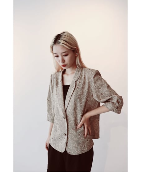 flower short sleeve jacket