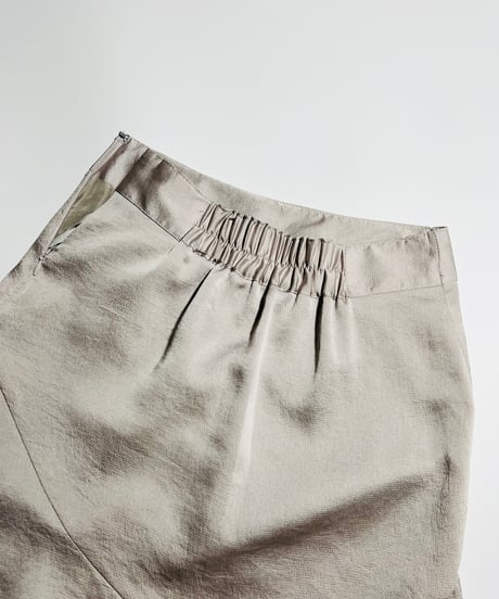 satin flare skirt