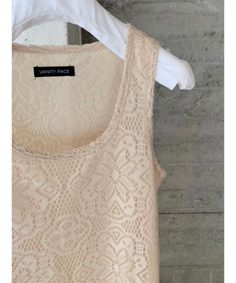 beige lace long dress