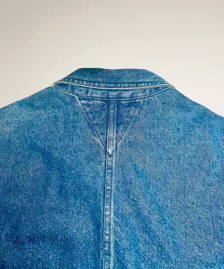 over loose denim jacket