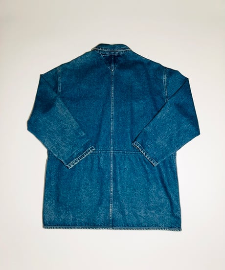 over loose denim jacket