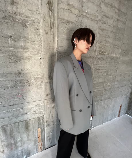 gray double jacket